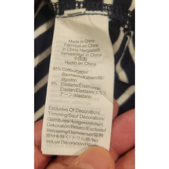 J. Crew Black and White Striped Pajama top - Picture 6 of 8